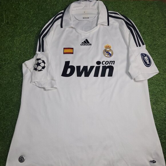 Raul Real Madrid 2008 2009 UEFA Home Soccer Jersey Shirt XL SKU# 051101 - Picture 2 of 10